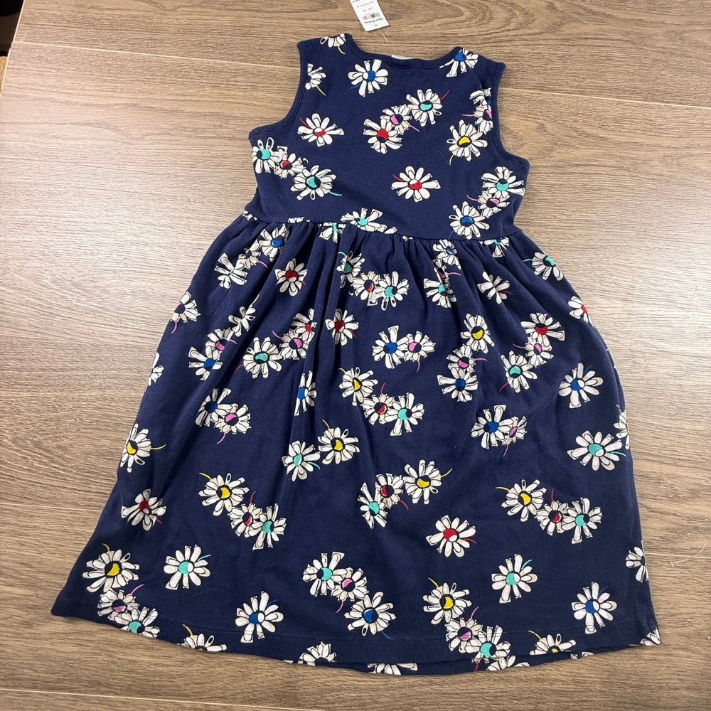 Hanna Andersson Girls Navy Blue Floral Twirl Dress Orangic Cotton 10 NEW Summer - Picture 10 of 11